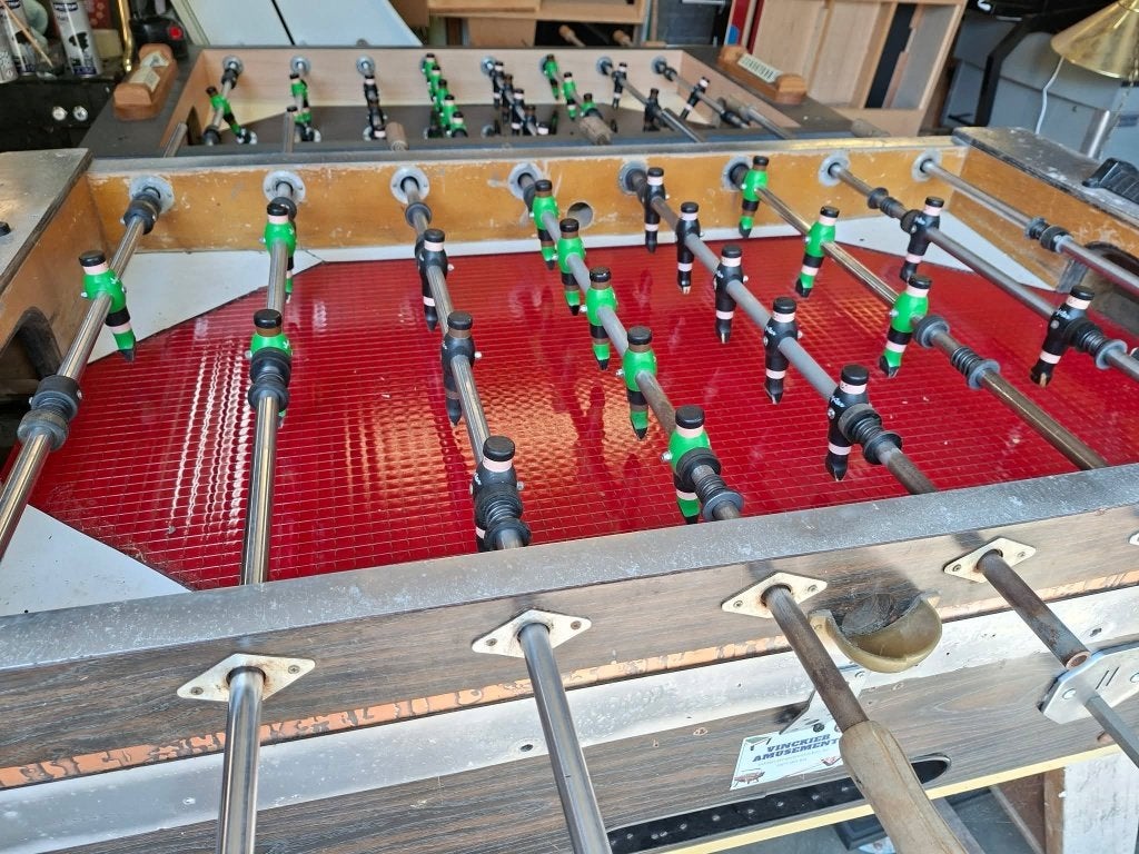 Een supersterke cafe-voetbaltafel., Ophalen, Gebruikt, Overige typen