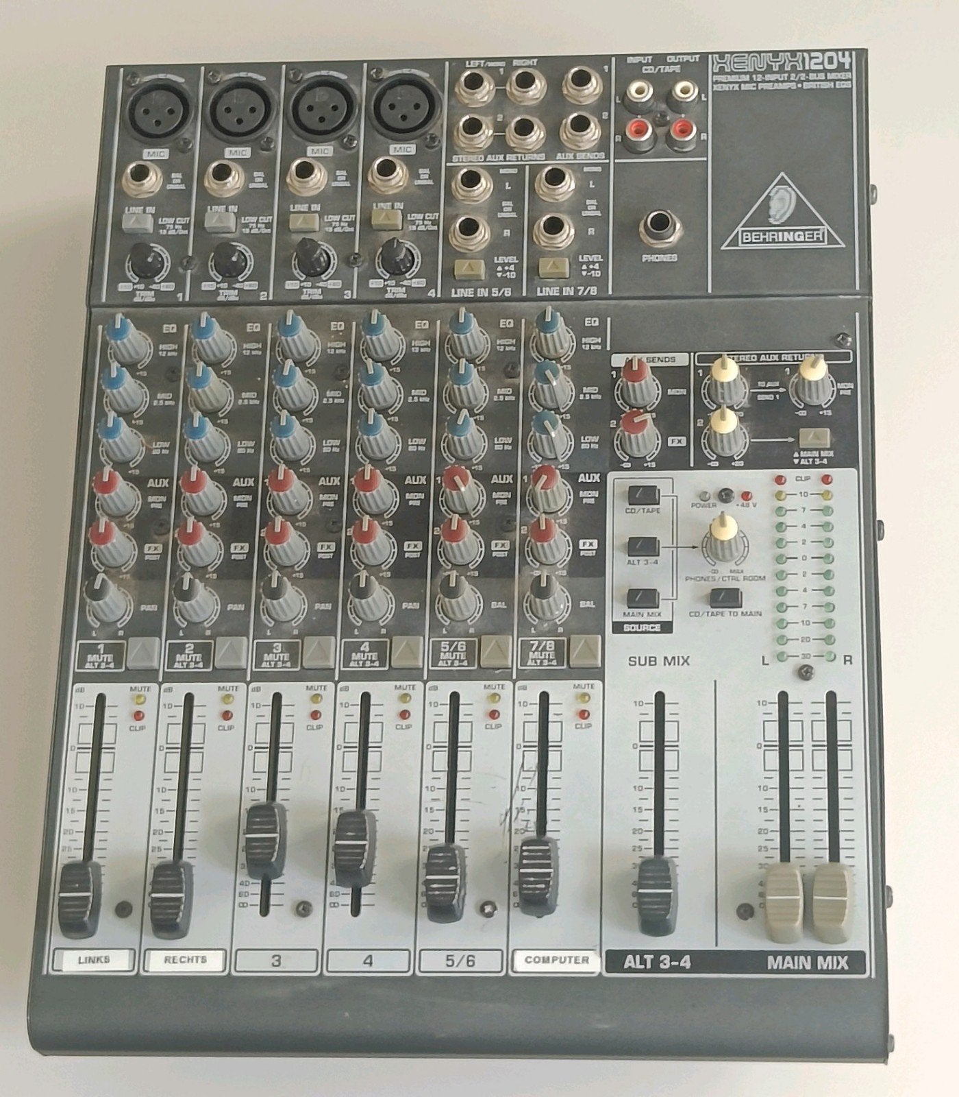 Behringer Xenyx 1204USB analoog mengpaneel, Muziek en Instrumenten, Ophalen of Verzenden, Gebruikt