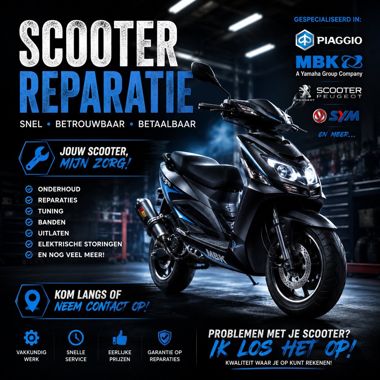 Scooter reparatie?️, Fietsen en Brommers, Ophalen of Verzenden