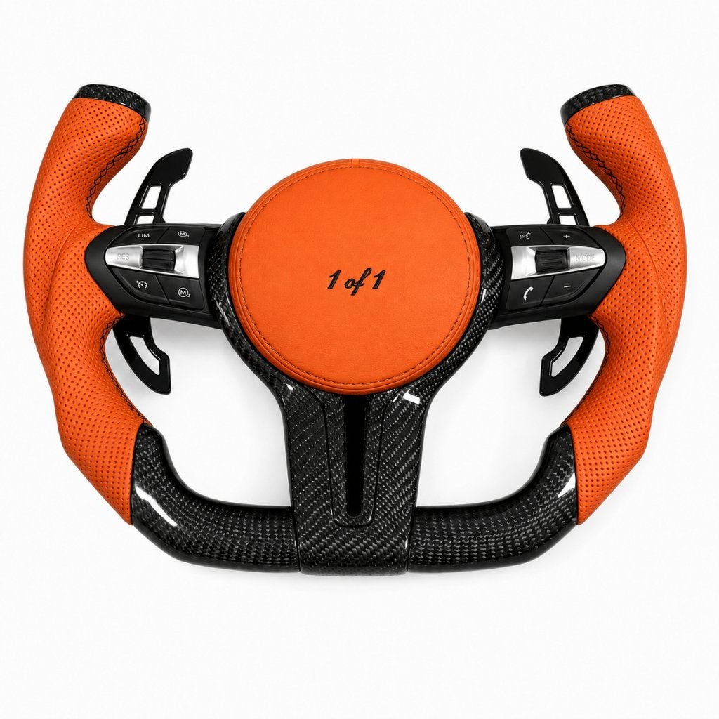 Volant yoke carbone orange BMW F et E, Enlèvement ou Envoi, Neuf, BMW