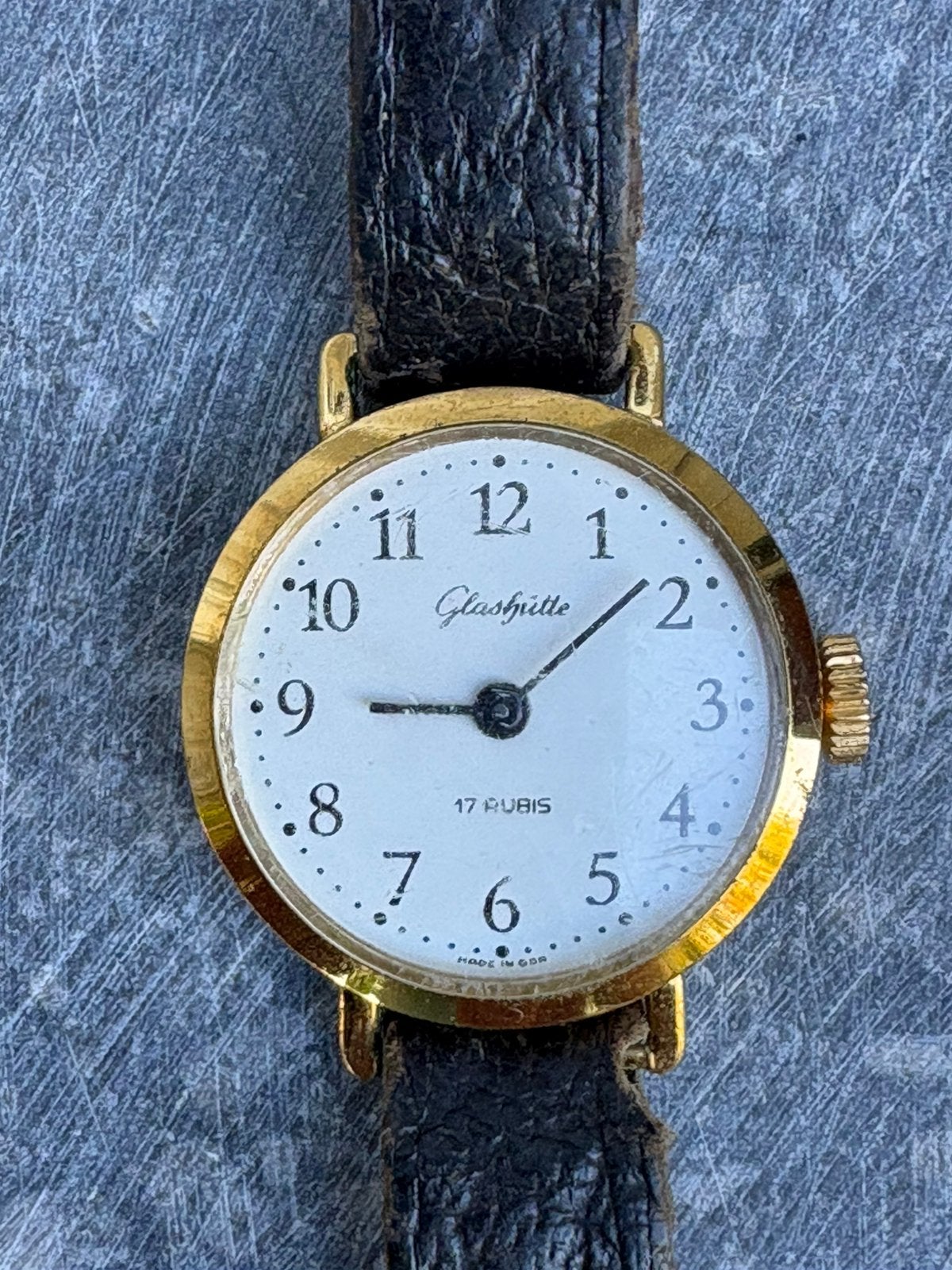 Origineel Glashütte Classic-horloge, 1982, Handtassen en Accessoires, Overige merken, Overige materialen, Polshorloge, Ophalen of Verzenden