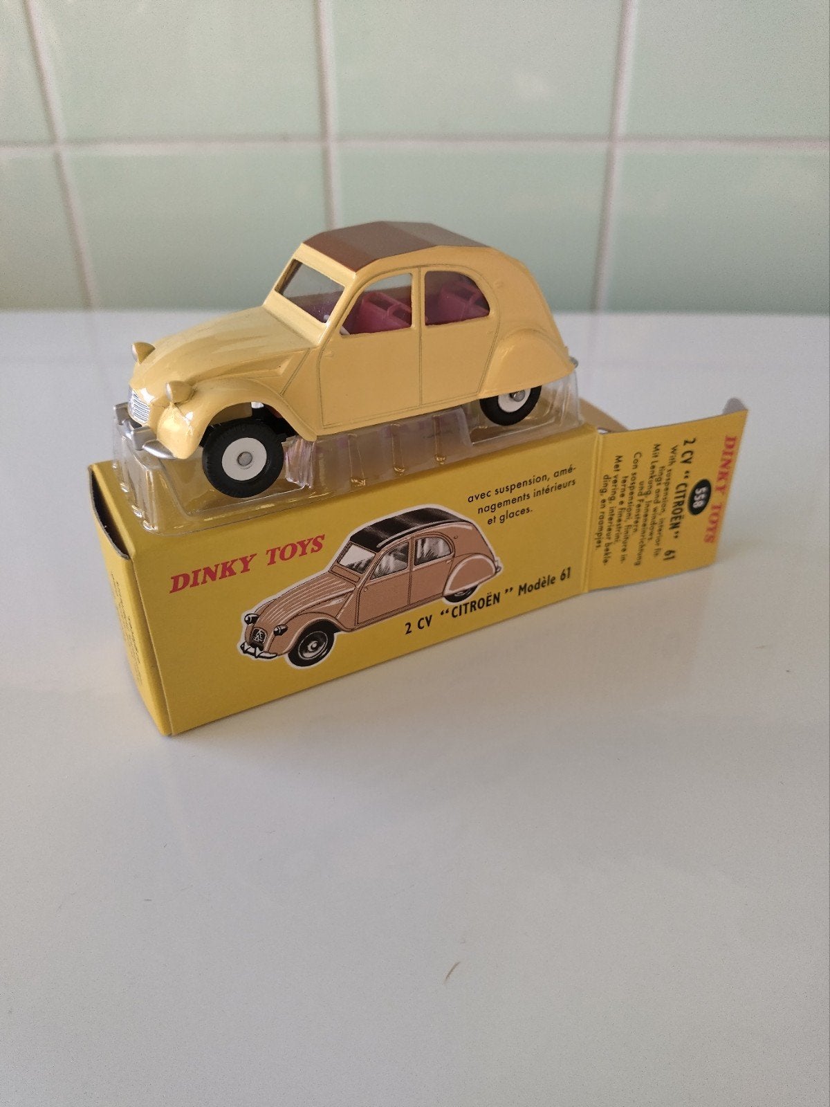 Dinky Toys 558 2CV Citroën 61 AFHALING LEES BESCHRIJVING, Enlèvement, Neuf, Voiture, Dinky Toys