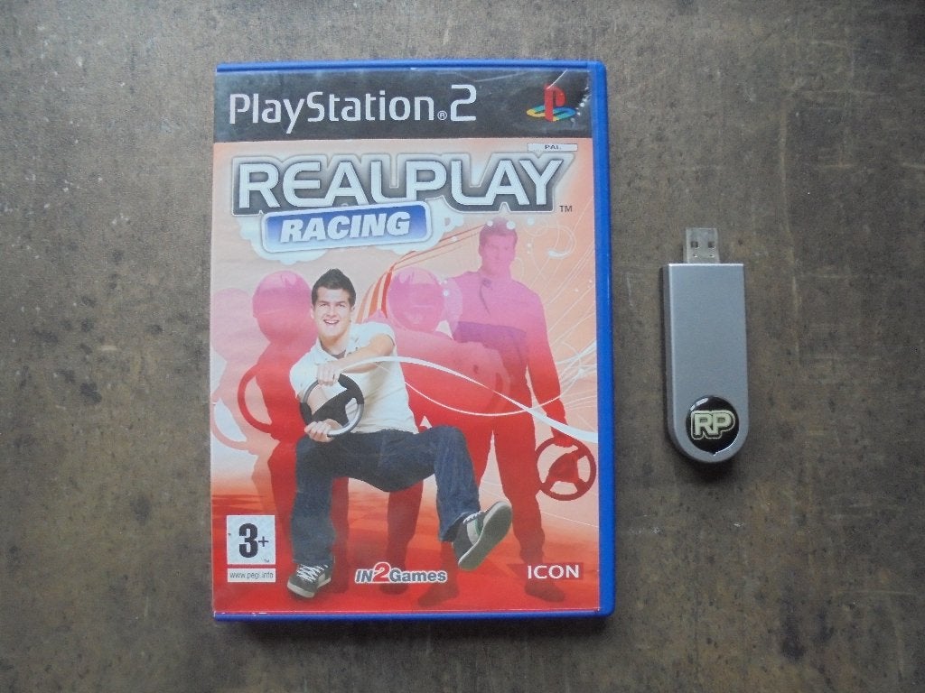 Realplay Racing & USB Dongle voor PS2 (zie foto's), Gebruikt, 1 speler, Racen en Vliegen, Ophalen of Verzenden