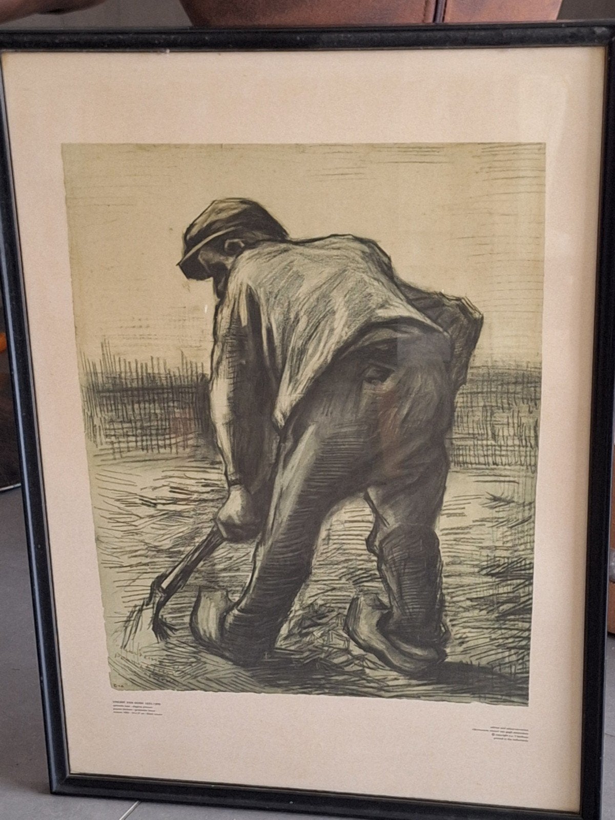 schilderij spittende boer van VAN GOCH, Ophalen