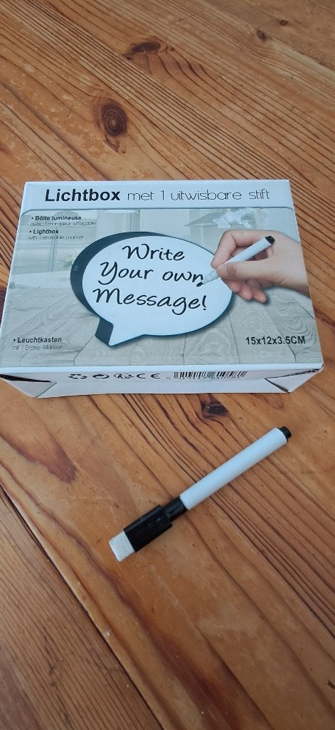 Lampje lichtbox schrijflampje waaklampje, Ophalen, Gebruikt, Kunststof, Zwart