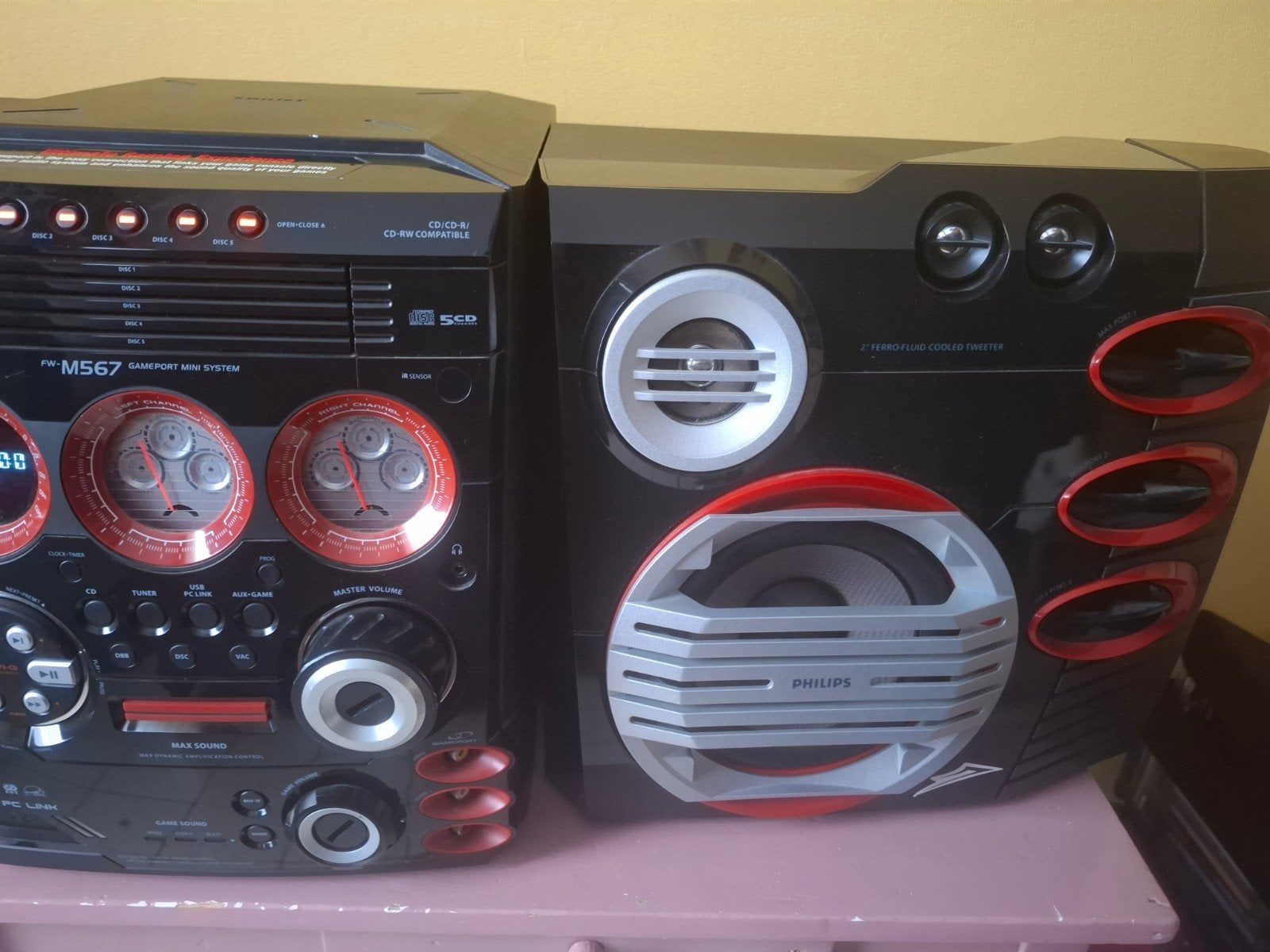 5cd speler met gaming en niet werkende radio, Audio, Tv en Foto, Stereoketens, Ophalen, Gebruikt, Cd-speler, Philips