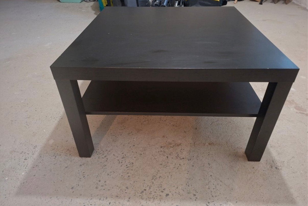 Prachtige 78/78 houten zwarte vierkante salontafel woonkamer, Huis en Inrichting, Tafels | Salontafels, Ophalen