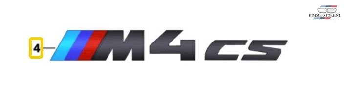 Embleem sierschrift achterklep M4 CS  BMW 4 serie F82 M4 CS, Neuf, -, -, Enlèvement ou Envoi