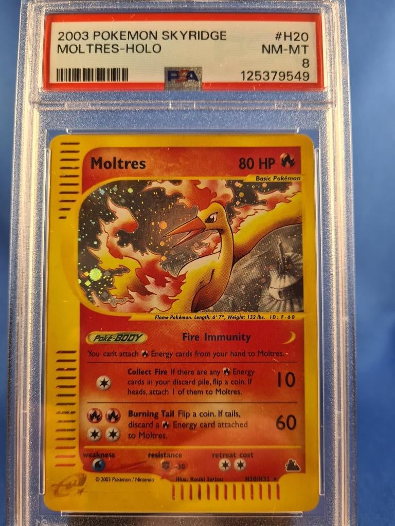 Moltres H20/144 - Skyridge (PSA 8), Verzenden, Gebruikt
