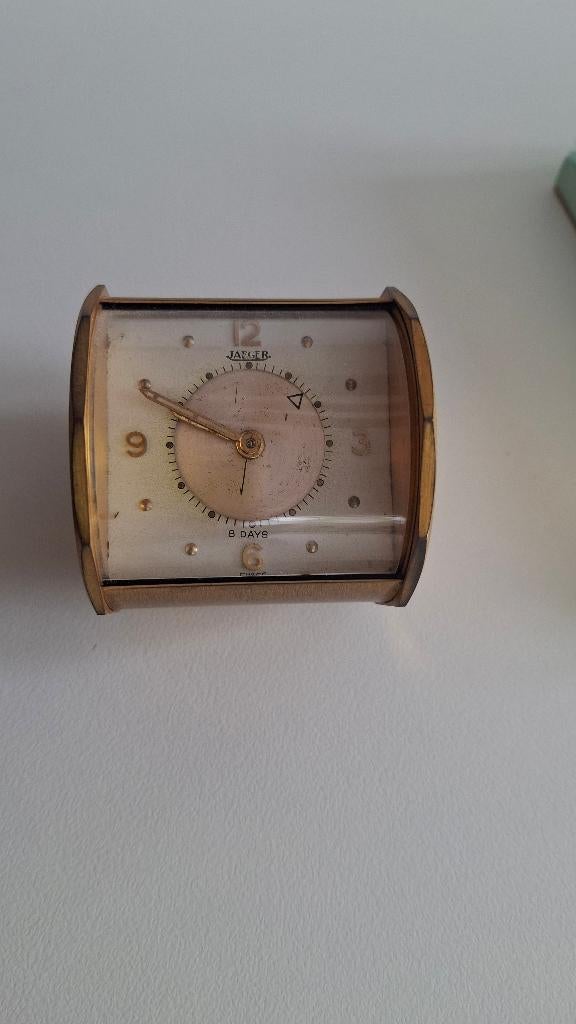 Vintage Jaeger-Lecoultre 1950 monovox 8 days, Antiek en Kunst, Ophalen of Verzenden