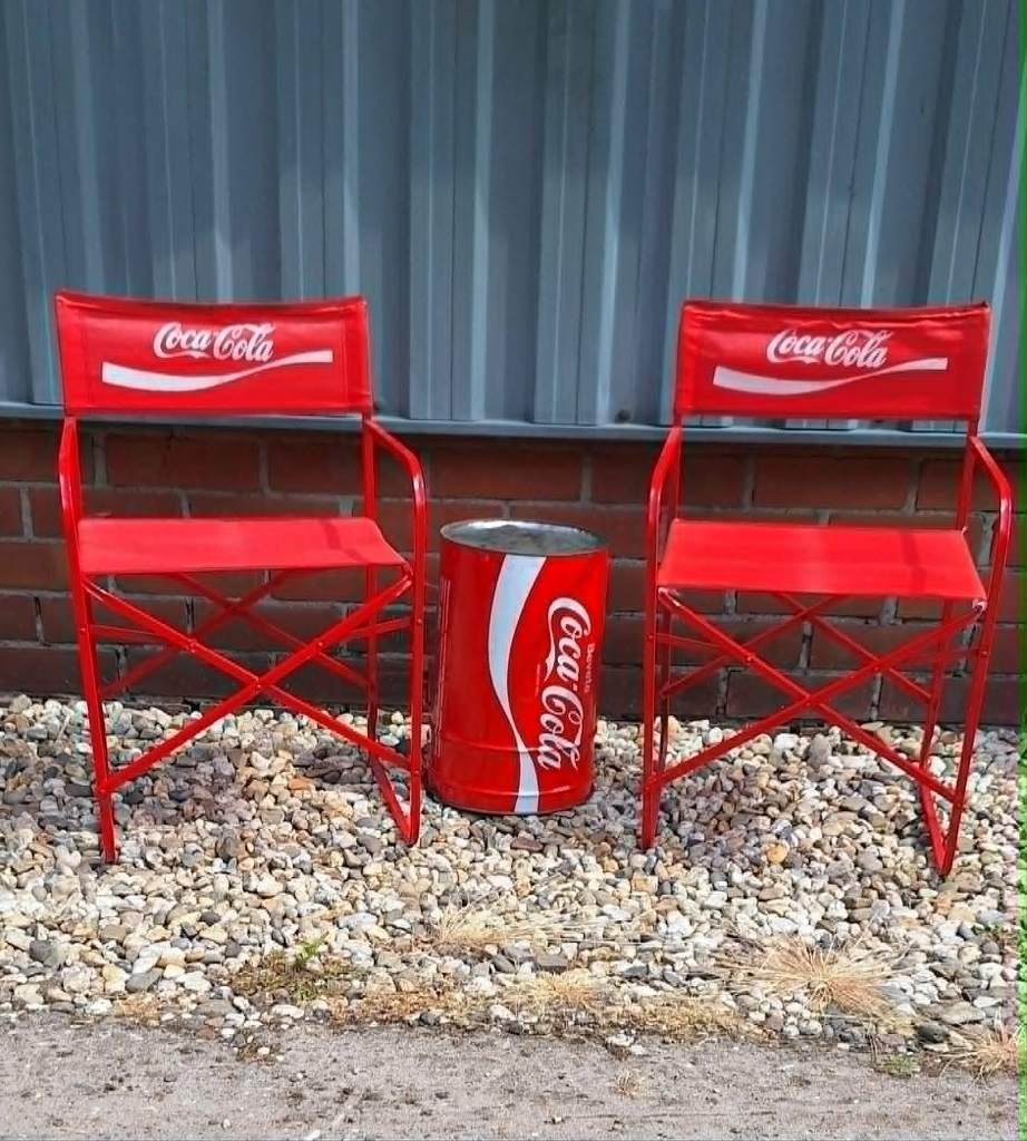 Set van 2 vintage Coca-Cola stoelen, opvouwbaar en keurig!, Verzamelen, Ophalen of Verzenden, Gebruikt, Gebruiksvoorwerp