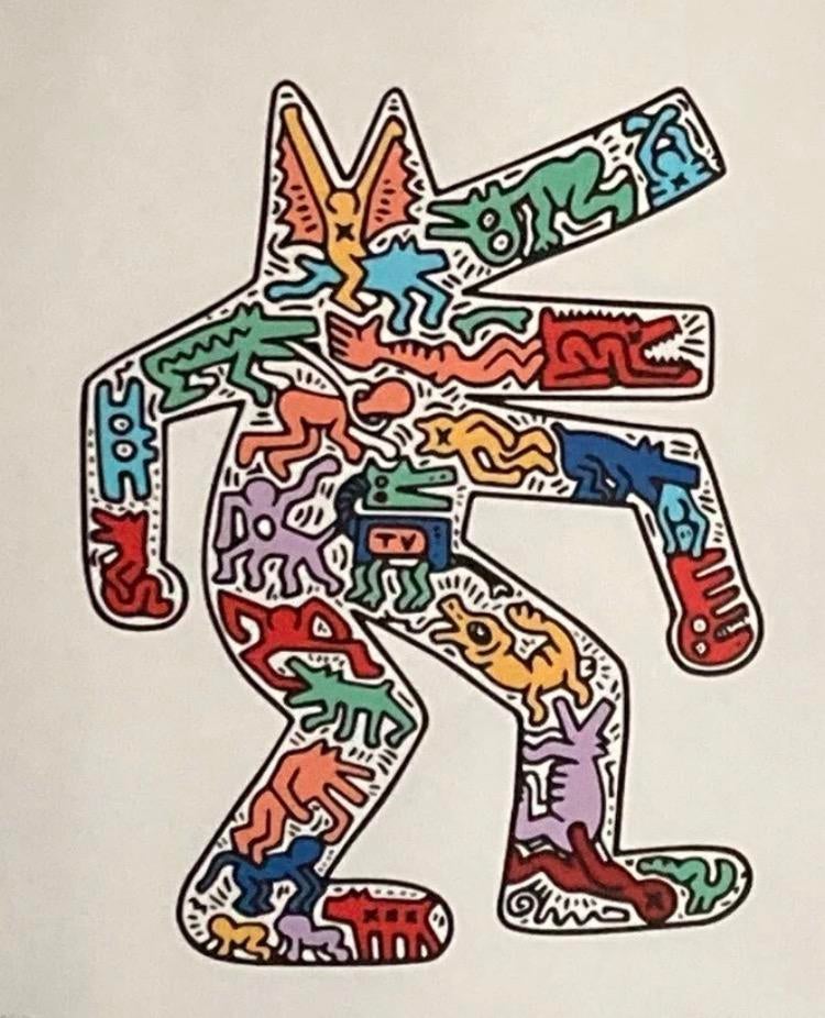 Keith Haring : lithographie 50 par 70 cm, Antiquités & Art, Art | Lithographies & Sérigraphies, Enlèvement ou Envoi