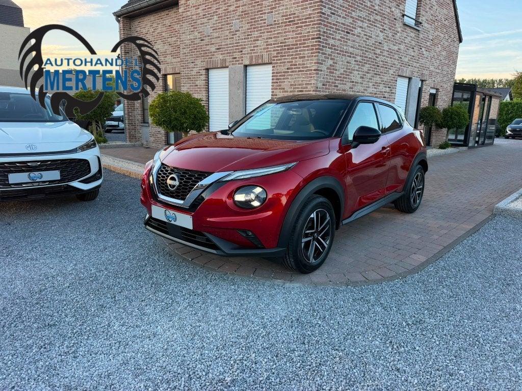 NISSAN JUKE 1.0 DIG-T BI-TONE NConnecta +COLD/PACK TECH/PACK, Automaat, Leder en Stof, Bedrijf, 5 zetels