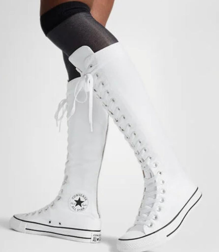 Converse schoenen (wit, lang, met rits, 44,5), Kleding | Heren, Schoenen, Nieuw, Veterschoenen, Wit, Ophalen