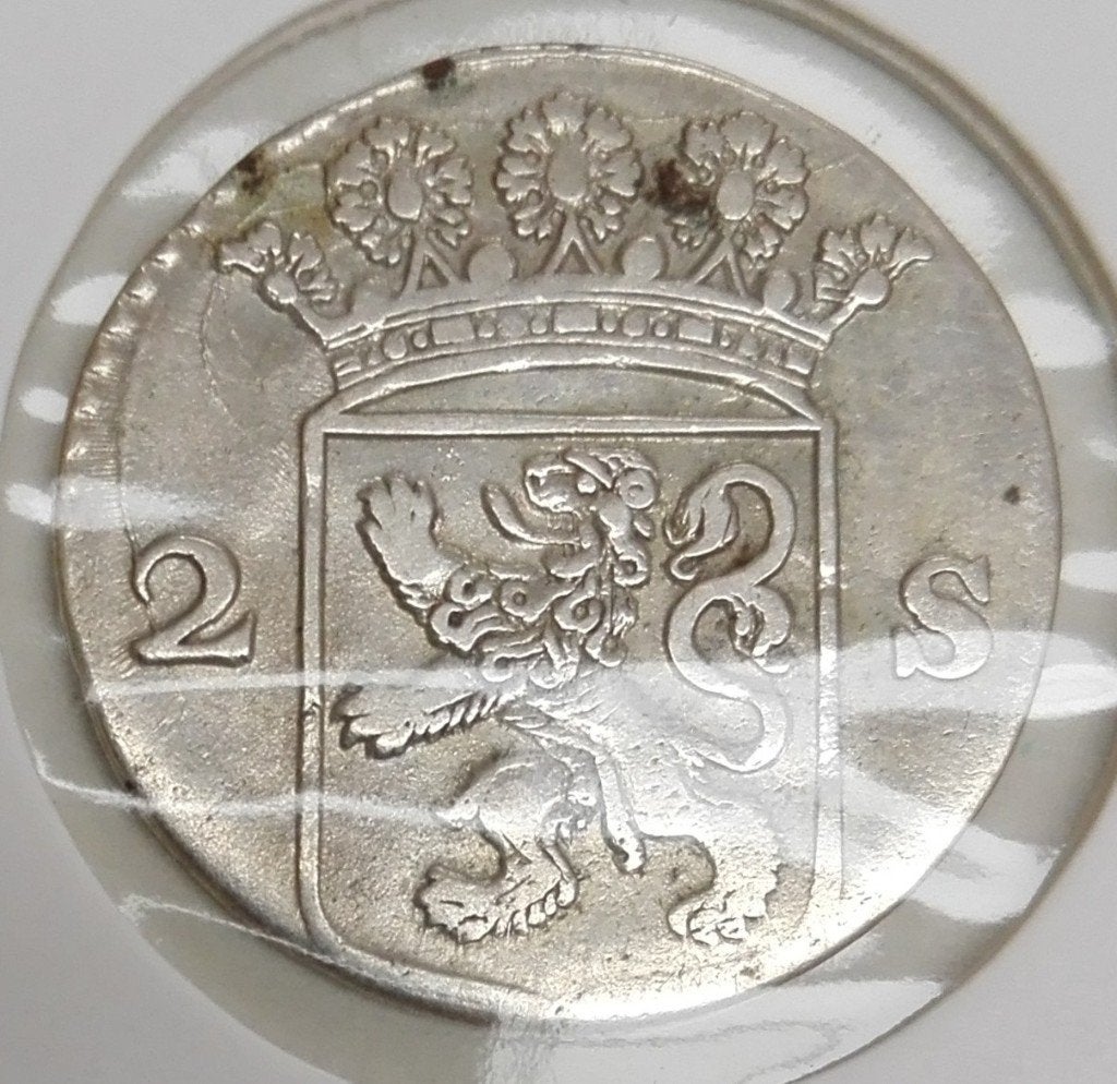 2 stuivers HOL LAN DIA - 1758 - Ag - Nederland - Hollandia, Verzenden, Overige landen, Losse munt, Zilver
