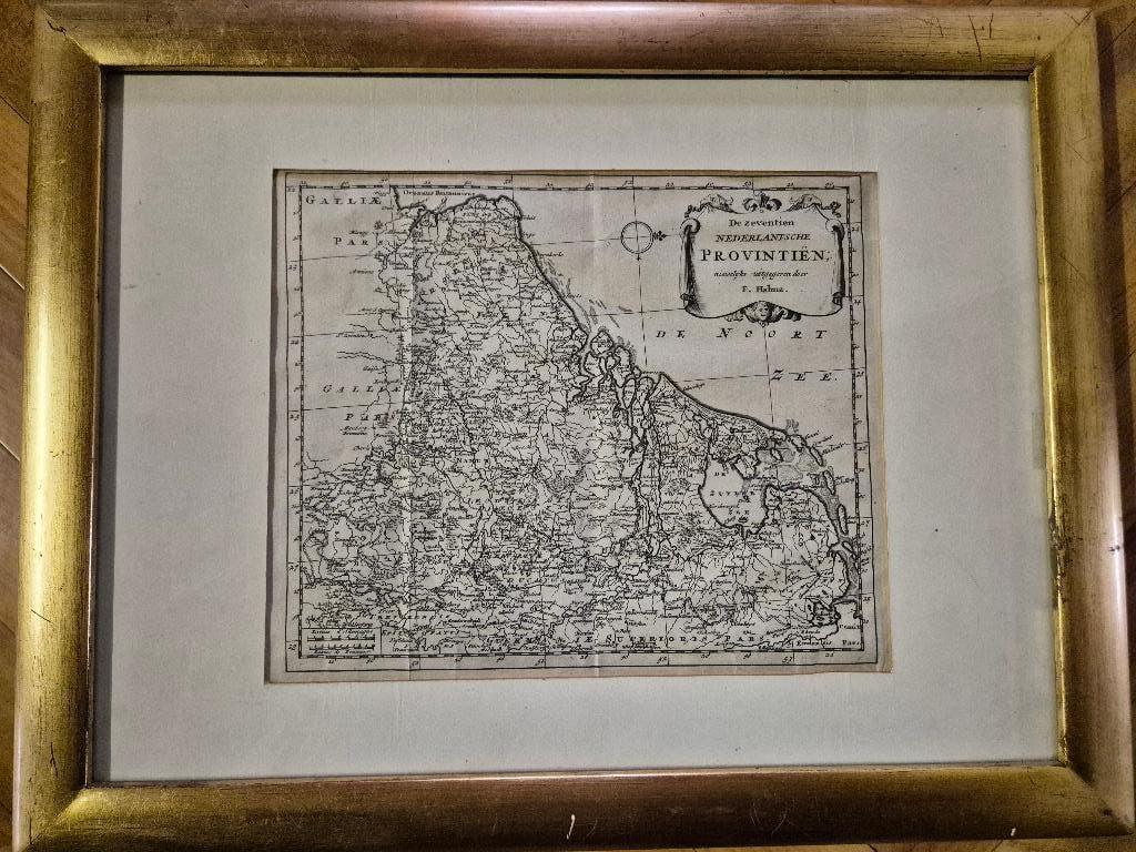 LANDKAART 17 PROVINCIEN NEDERLAND, Boeken, Atlassen en Landkaarten, Ophalen, Nederland, Landkaart