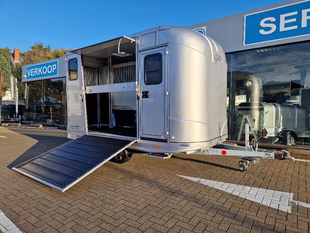 Nieuwe luxe 2-paardstrailer, hengstenuitvoering + zadelkamer, Dieren en Toebehoren, Ophalen, Nieuw, Aluminium, 2-paards trailer