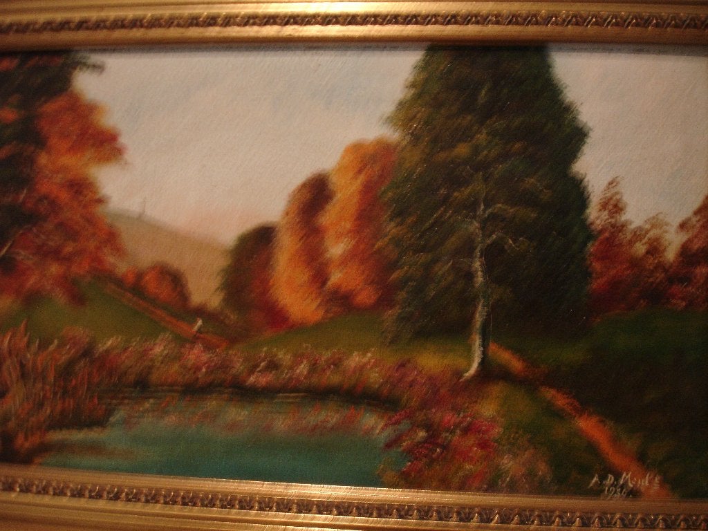 oude schilderijen van Achiel Demeulemeester  1929, Antiquités & Art, Peinture à l'huile, Panneau, Paysage, Enlèvement
