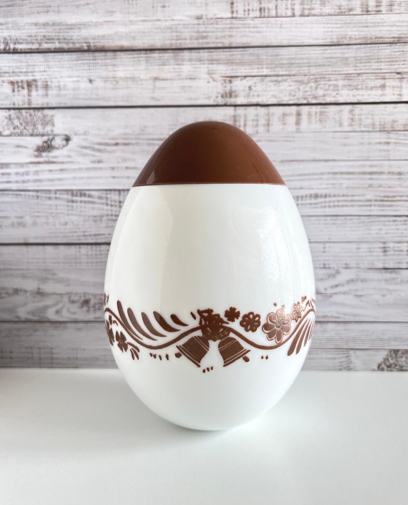 Pot en opaline en forme d'œuf au décor de Pâques marron, Enlèvement ou Envoi, Aucun, Aucun, Utilisé