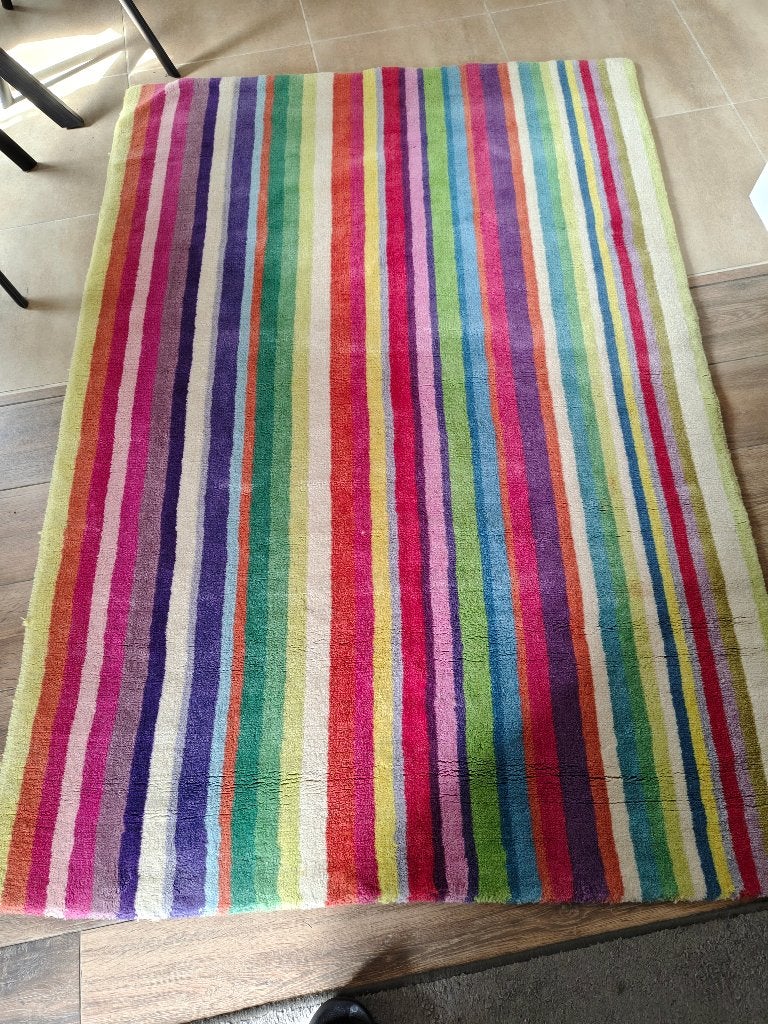 tapijt met vele kleuren 200 cm x 135 cm, Maison & Meubles, 150 à 200 cm, 100 à 150 cm, Enlèvement, Utilisé