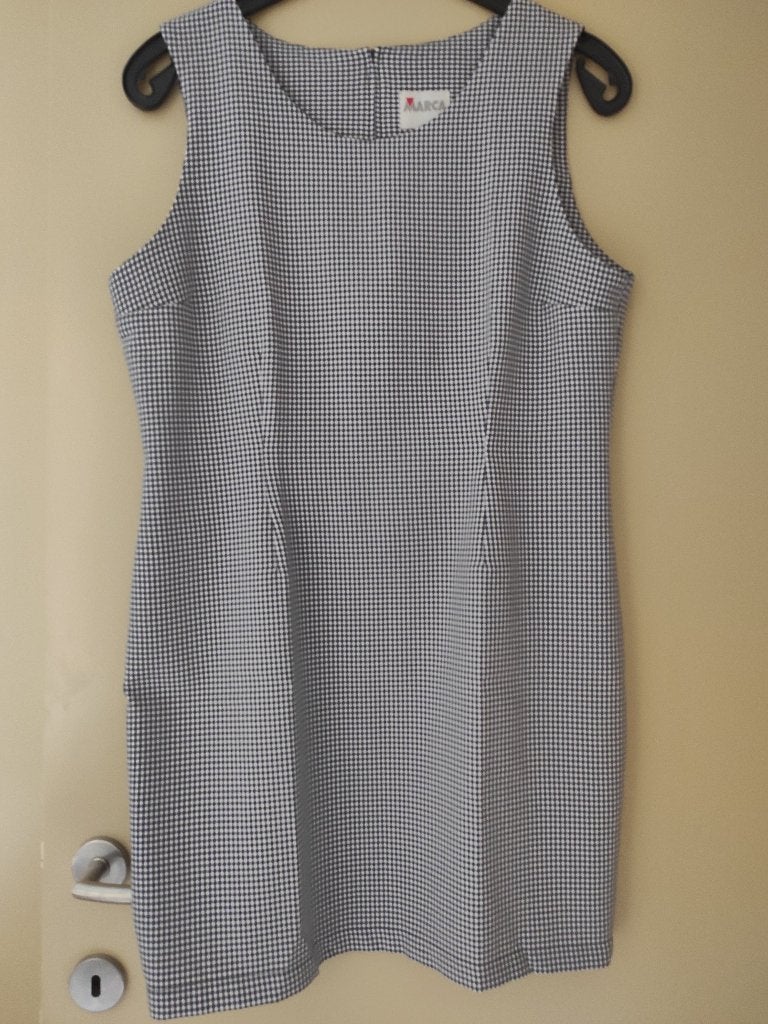 blauw wit geruit kleedje, maat 44, tailleert kleiner, Ophalen, Gedragen, Maat 42/44 (L), Blauw