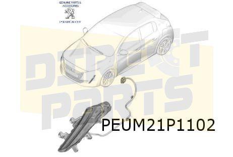Peugeot 2008/ 208 dagrijlamp R (witte behuizing) Origineel!, -, Verzenden, -, Nieuw