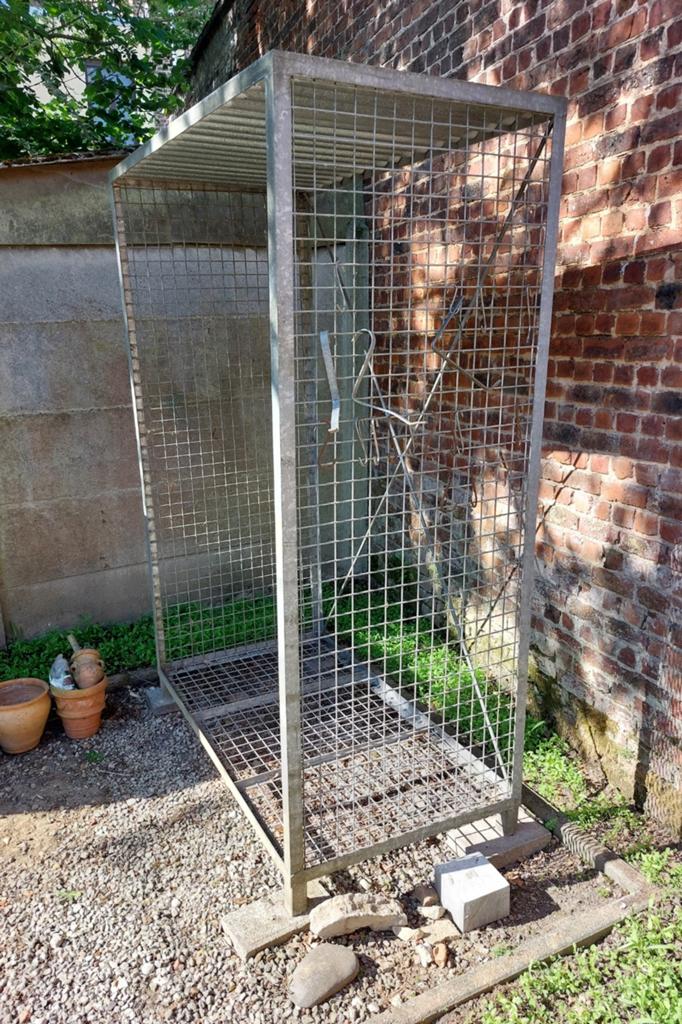 Cage Métallique - Rangement Bois - Acier Inoxydable, Jardin & Terrasse, Enlèvement, Comme neuf, Métal, Autres types