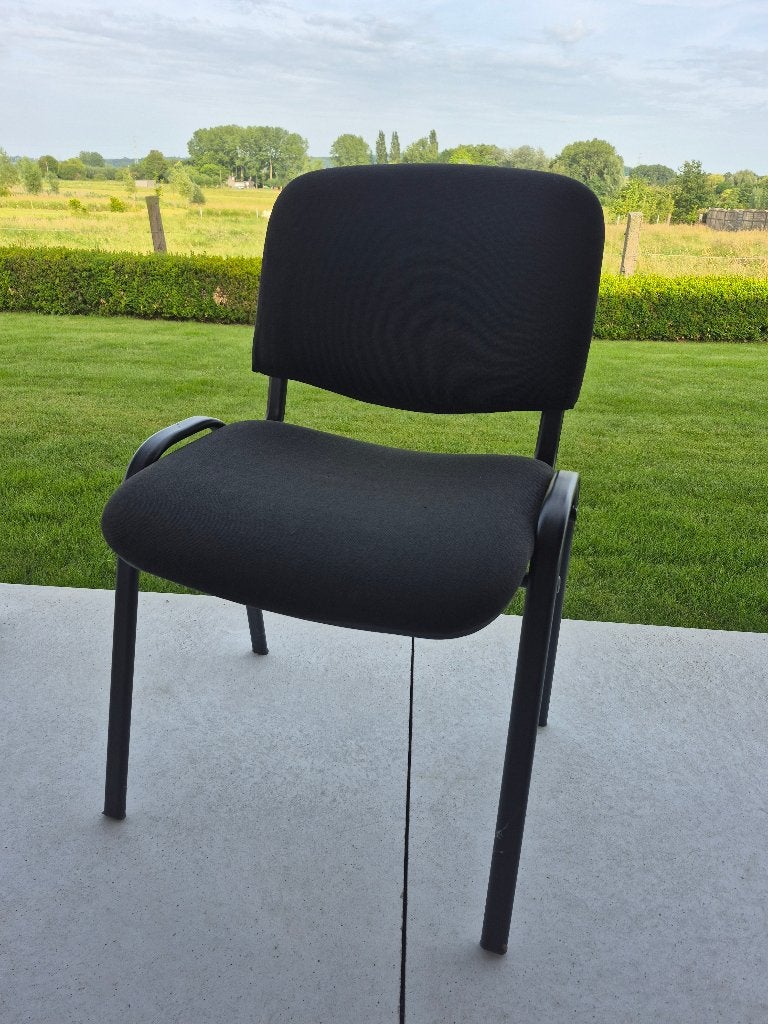 Zwarte stoelen, 48 stuks, Maison & Meubles, Chaises, Enlèvement, Utilisé, Noir, Tissus