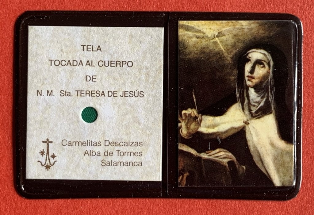 Relikwie Reliek Theresia van Avila Relique, Verzamelen, Religie, Ophalen of Verzenden, Gebruikt, Overige typen, Christendom | Katholiek