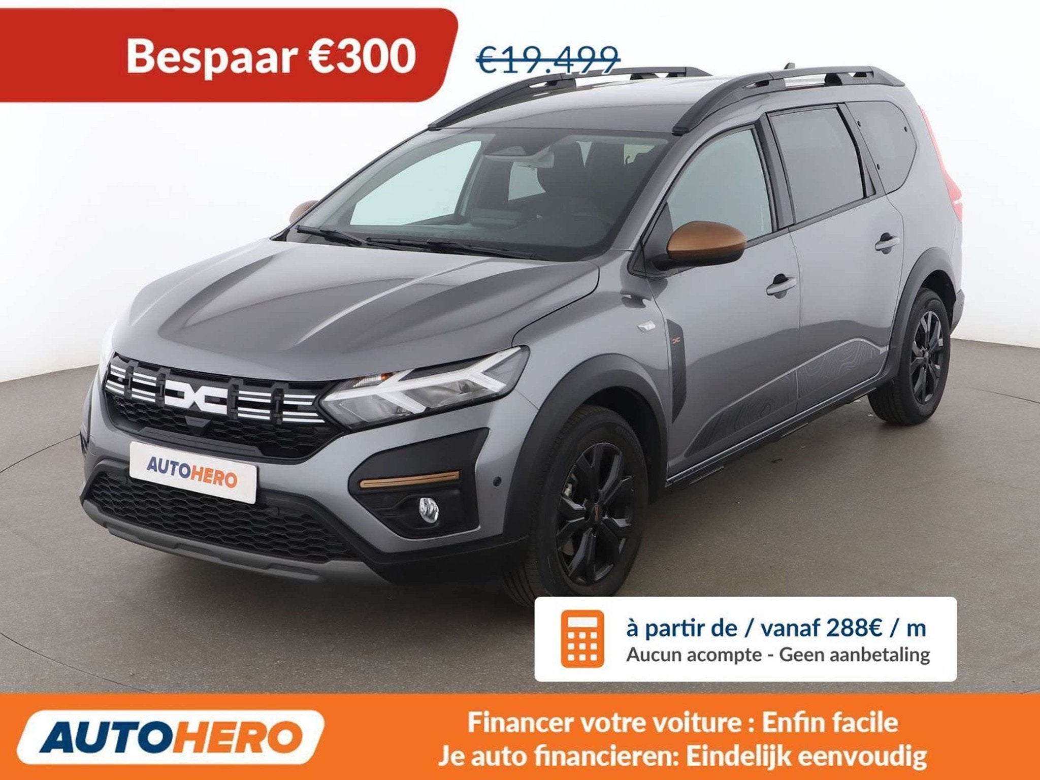 Dacia Jogger 1.0 TCe Extreme (bj 2024), Auto's, Voorwielaandrijving, Stof, Zwart, 7 zetels