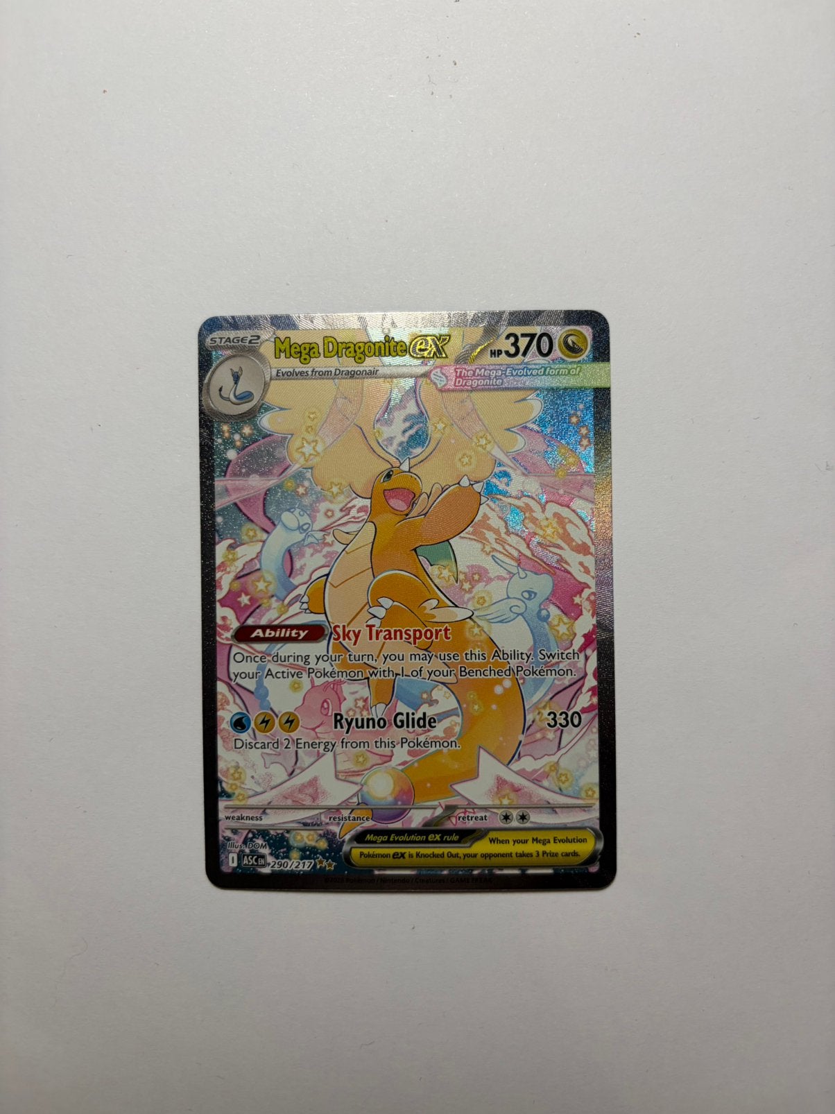 Pokemon Mega Dragonite EX 290/217, Hobby en Vrije tijd, Verzamelkaartspellen | Pokémon, Ophalen, Zo goed als nieuw