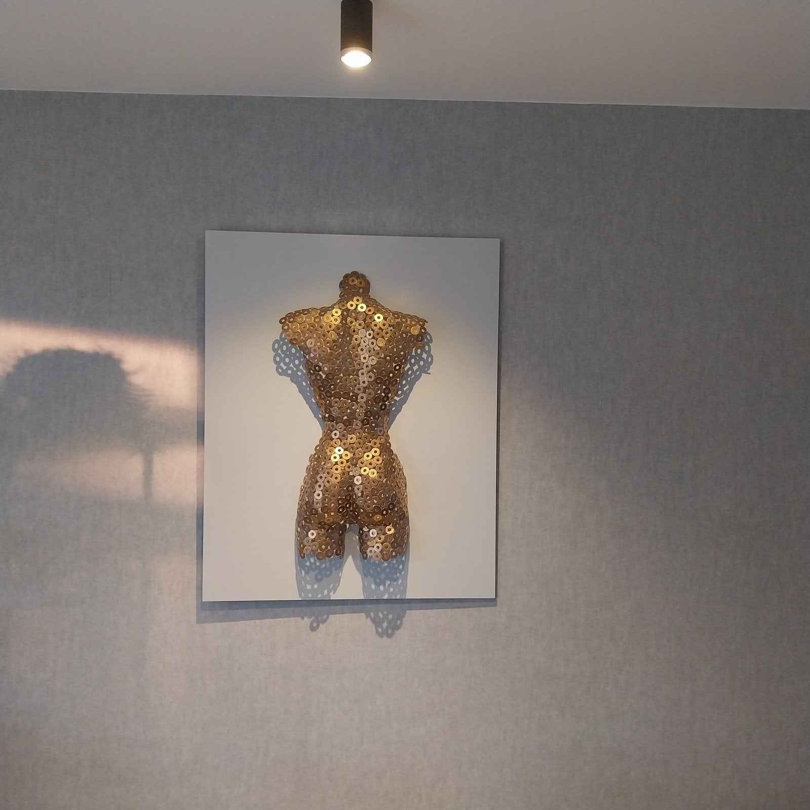 Torso vrouw, Ophalen, Beeld, Metaal, Handgemaakt