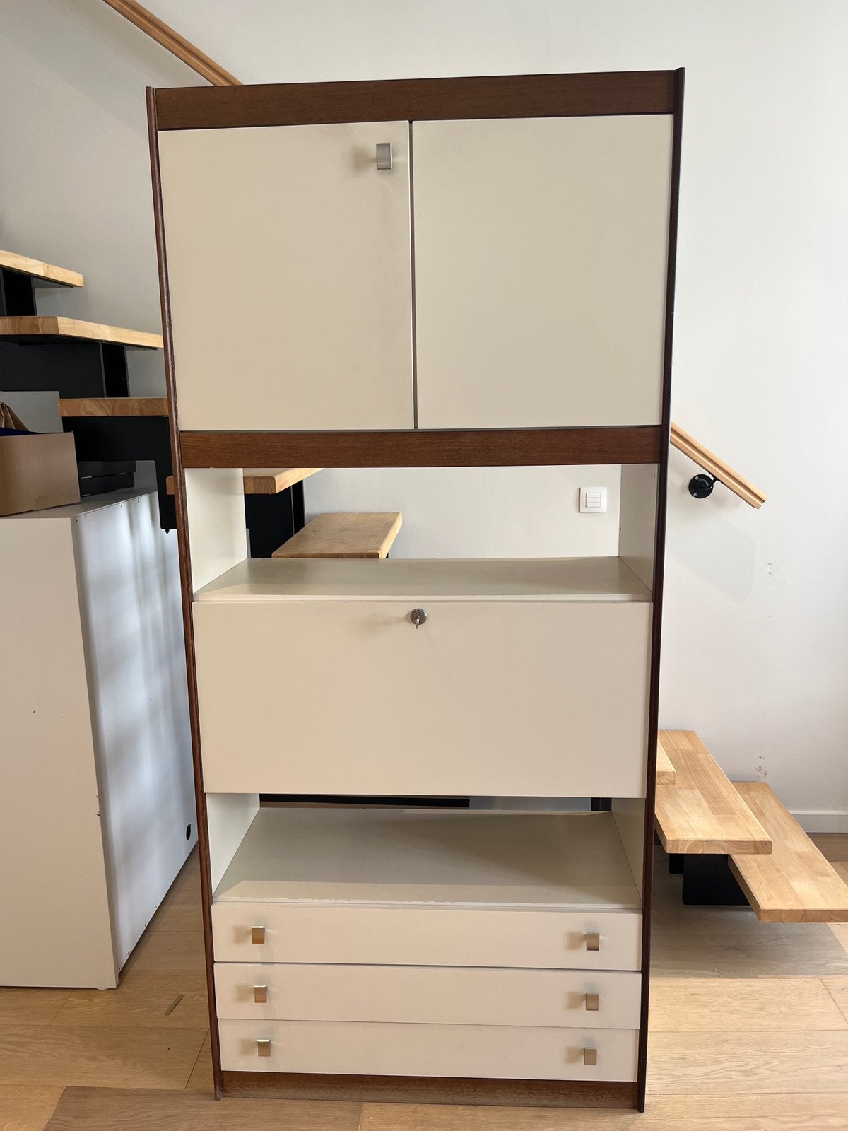 Retro kast jaren 70, Huis en Inrichting, Kasten | Roldeurkasten en Archiefkasten, Ophalen, Zo goed als nieuw