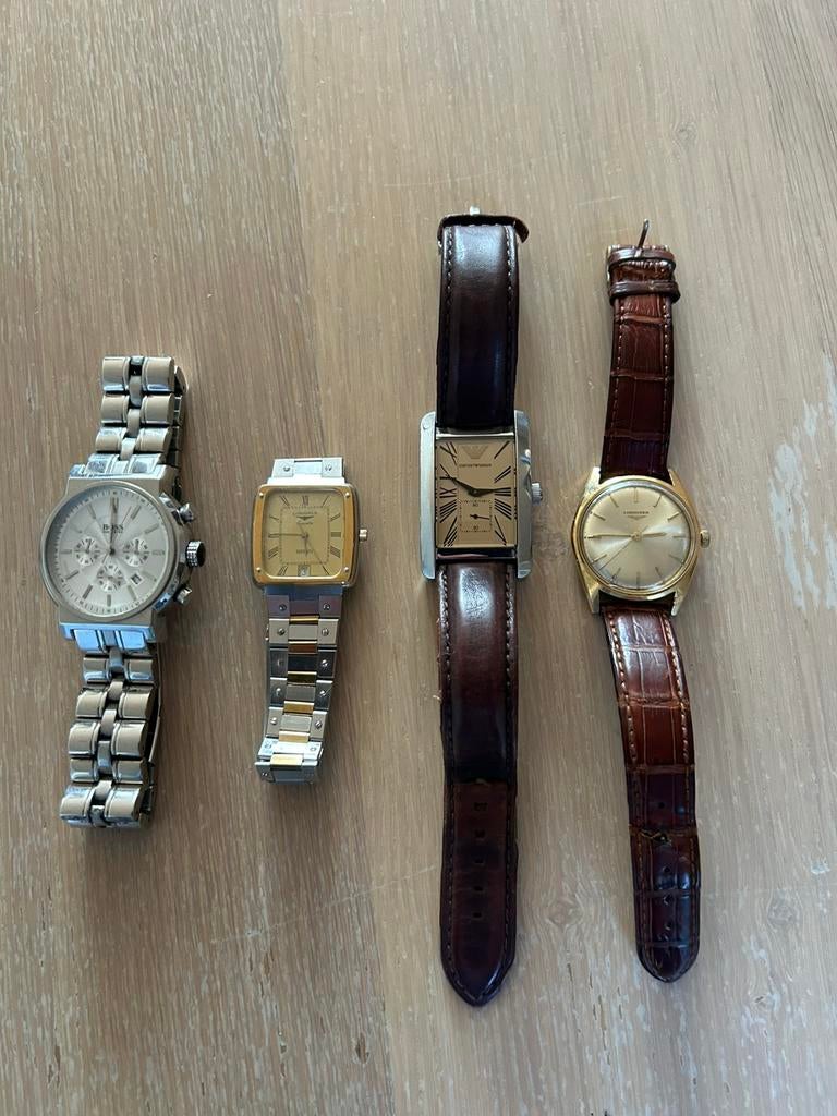 Horloges, Handtassen en Accessoires, Horloges | Heren, Ophalen, Staal, Polshorloge, Leer
