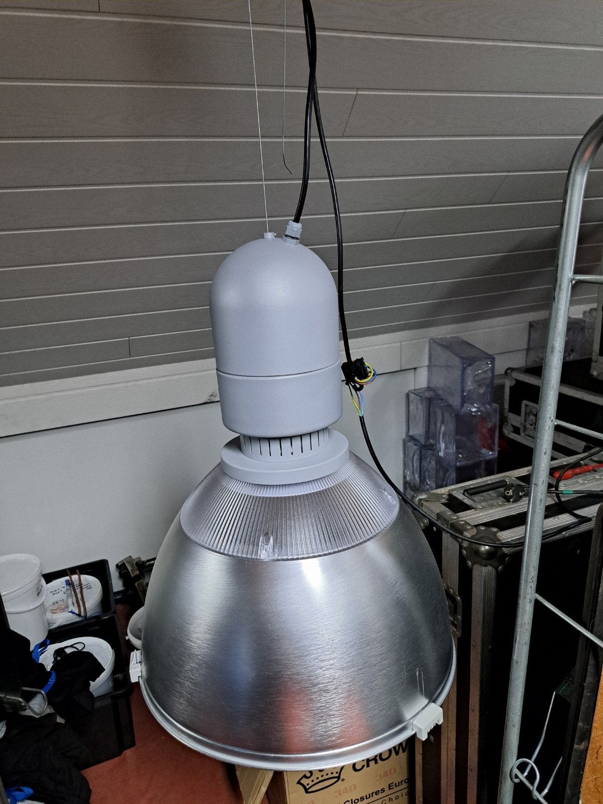 lamp industrieel look LED, Ophalen, E27 (groot), Zo goed als nieuw, Glas