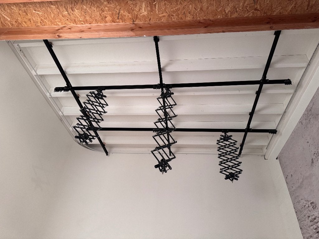 Plafondrailsysteem voor studioflitsers, Audio, Tv en Foto, Fotografie | Fotostudio en Toebehoren, Ophalen, Zo goed als nieuw, Verstelbaar