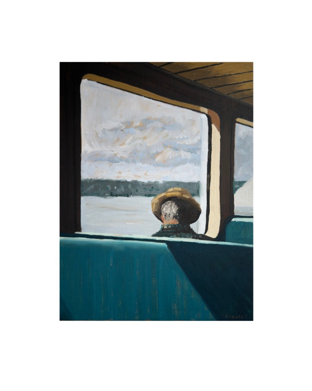 “Zijn we er al?” Olieverf op doek, Antiek en Kunst, Kunst | Schilderijen | Modern, Ophalen of Verzenden, Olieverf