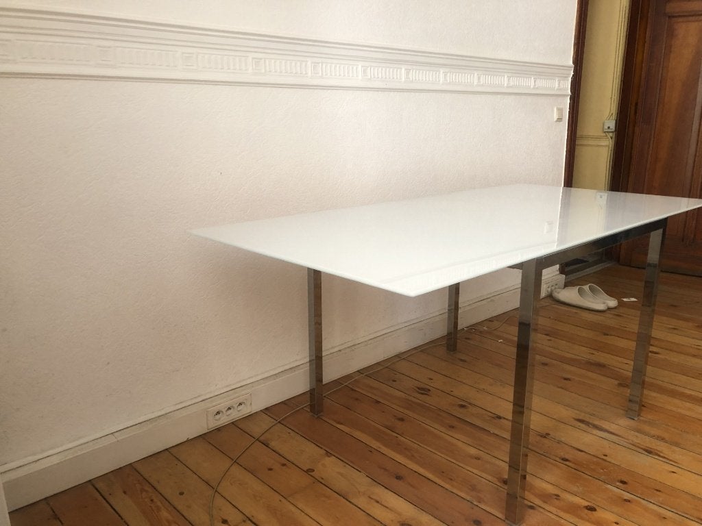 Table à manger en verre, Maison & Meubles, Tables | Tables à manger, 150 à 200 cm, Cinq personnes ou plus, Verre, Enlèvement