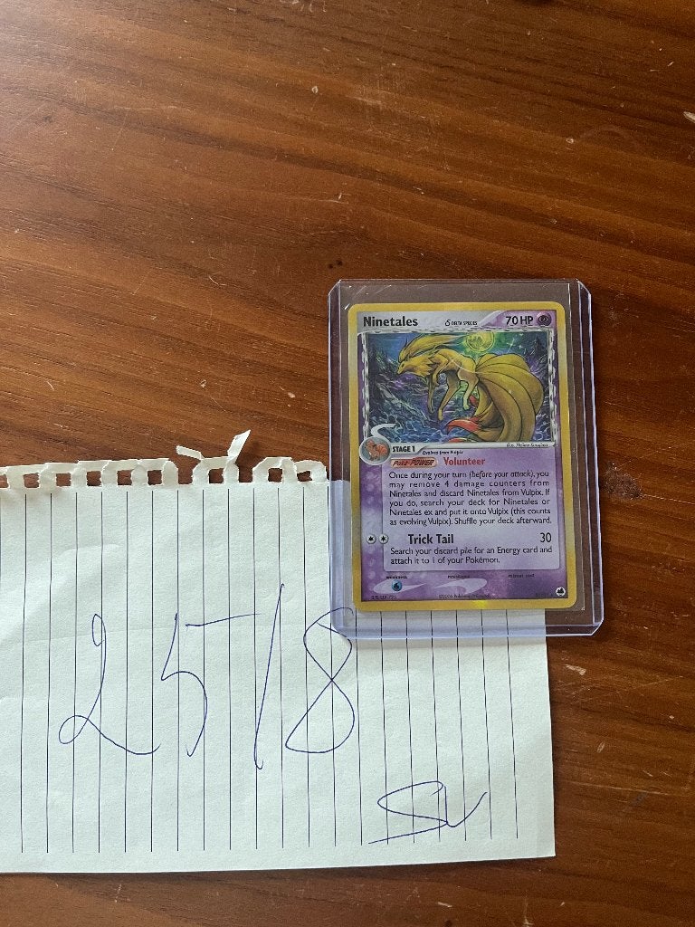 Vintage Ninetales Pokémon kaart - EX Dragon Frontiers 2006, Ophalen