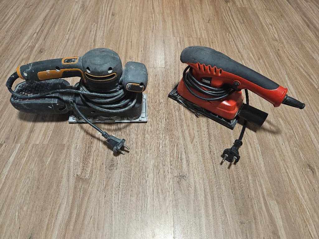 2 ponceuses, Bricolage & Construction, Outillage | Ponceuses, Enlèvement ou Envoi, Comme neuf, Ponceuse orbitale