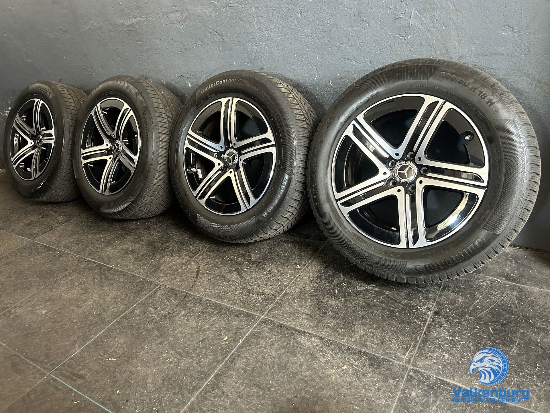 9-10mm! Originele Mercedes GLC W254 X254 C254 18 inch zwarte, 18 inch, Gebruikt, -, -