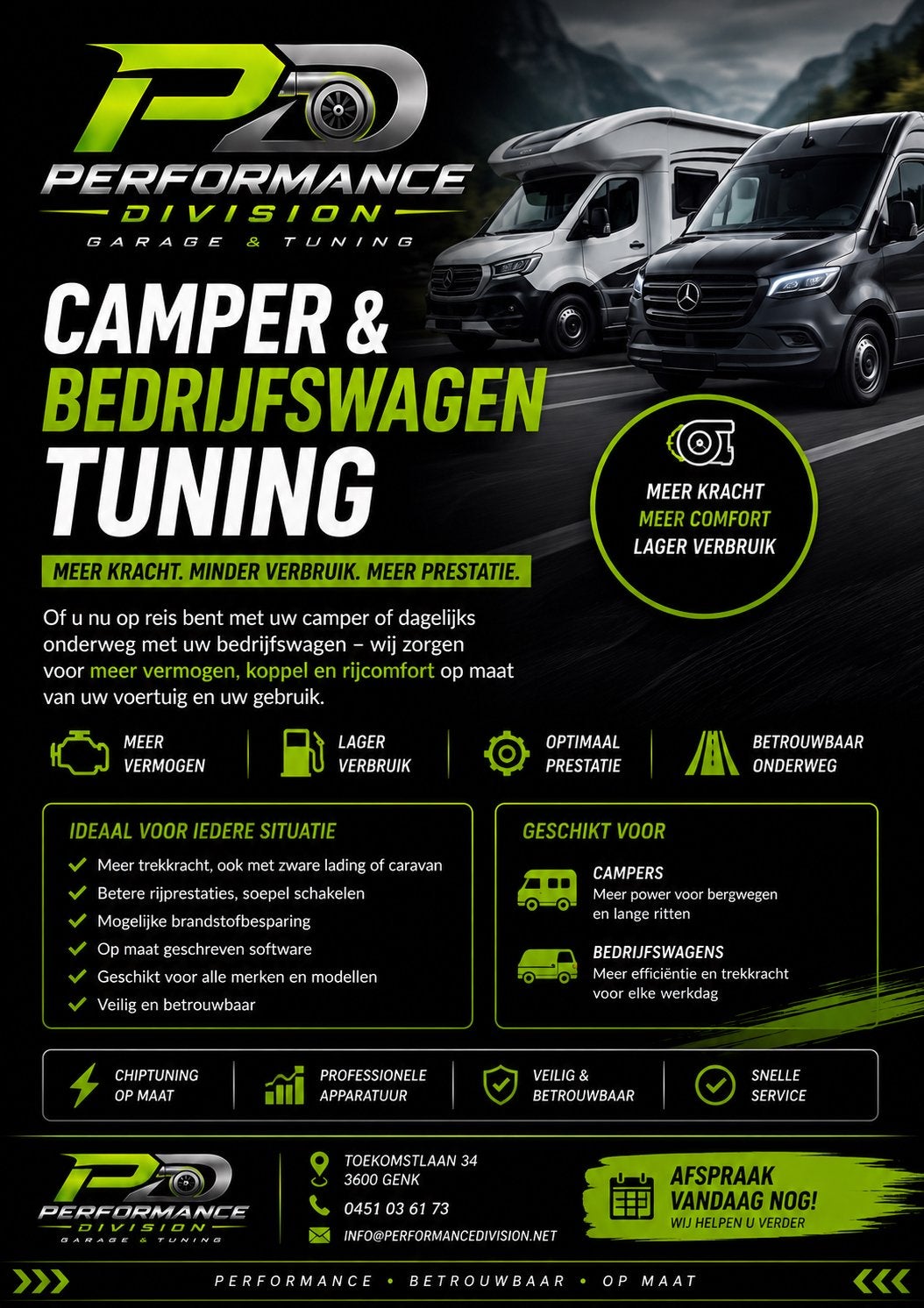 Camper & Bedrijfswagen Tuning | Stage 1, Bedrijf, Diesel