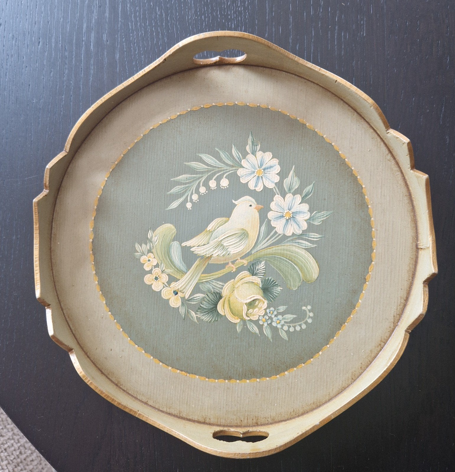 handbeschilderd dienblad, Huis en Inrichting, Ophalen, Dienblad