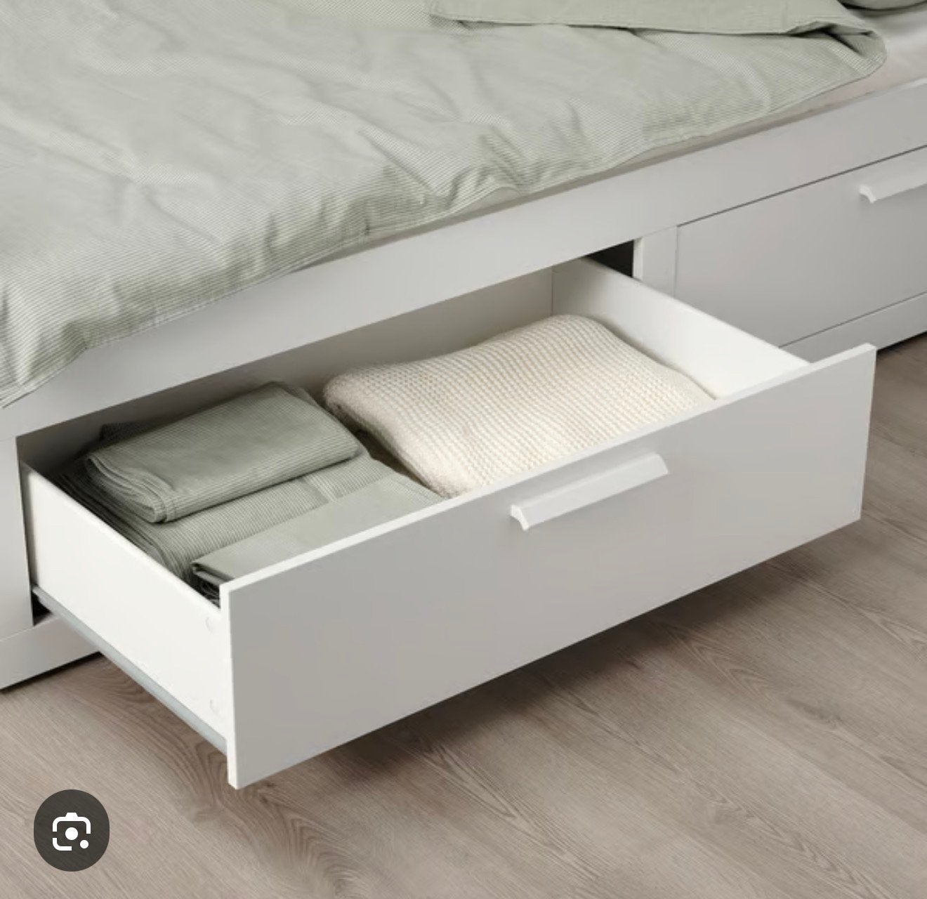 4 schuiveb bed Brimnes Ikea, Ophalen, Zo goed als nieuw