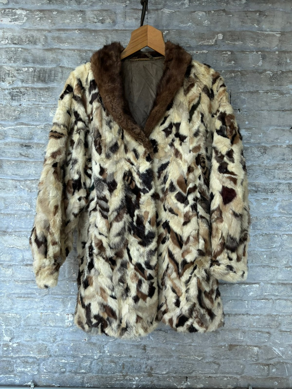 Veste fourrure, Enlèvement, Porté, Taille 48/50 (M), Brun
