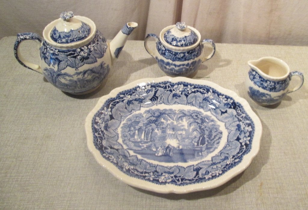4 pièces de vaisselle Vintage Mason's Vista Ironstone, Enlèvement ou Envoi
