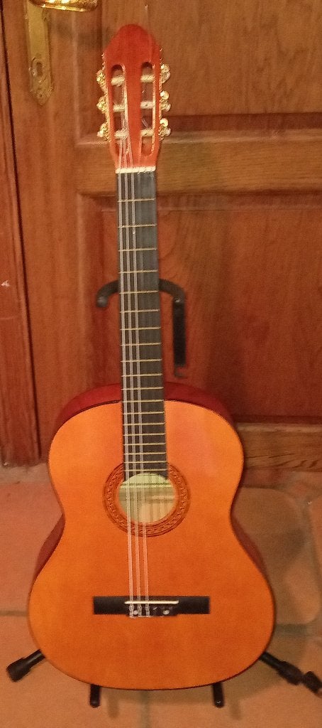 Klassieke gitaar + draagtas + voetsteun + partituurdrager, Enlèvement, Comme neuf, Guitare classique ou espagnole
