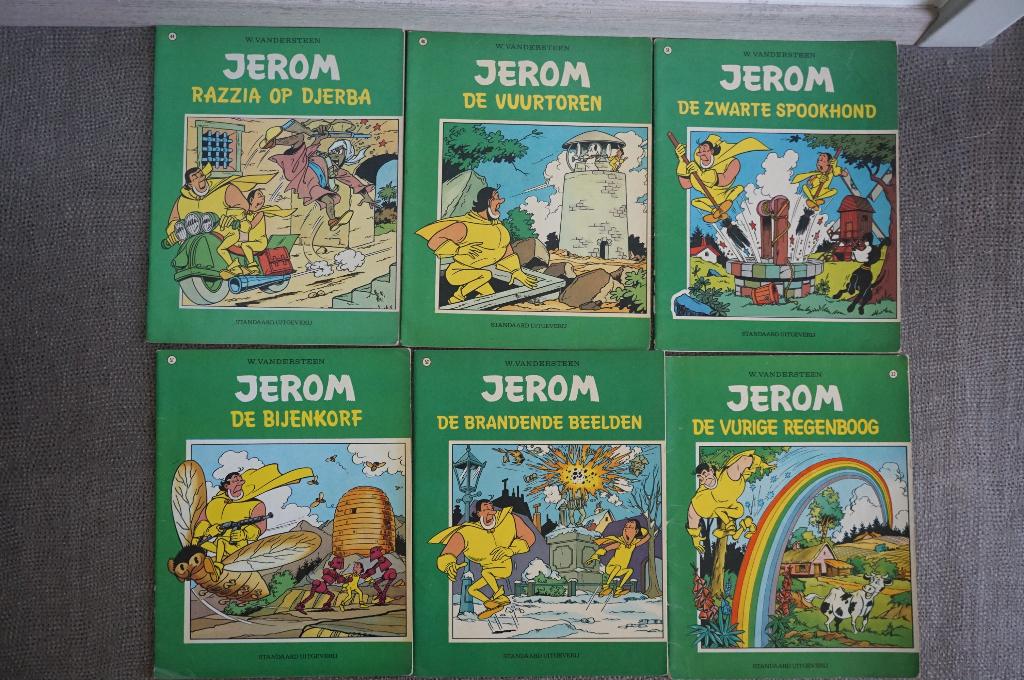 6 Jerom strips - 1 lot - 1ste druk, Meerdere stripboeken, Ophalen of Verzenden, Gelezen, Willy Vandersteen