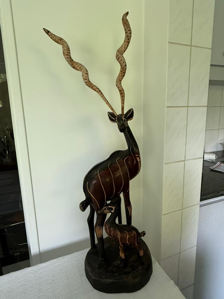 Houten hert, Maison & Meubles, Accessoires pour la Maison | Décorations murale, Utilisé, Bois, Enlèvement ou Envoi