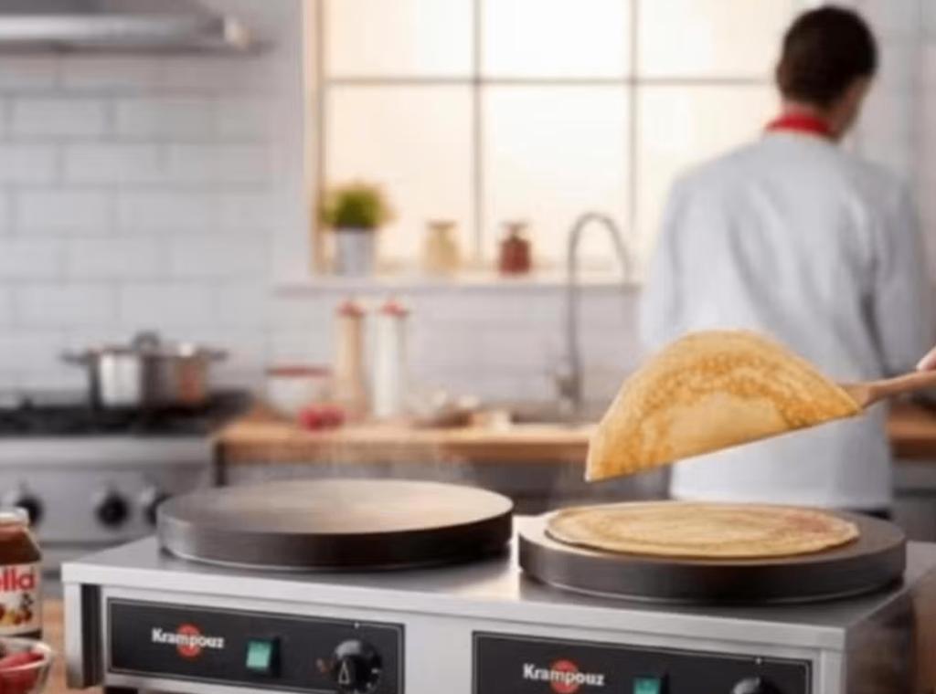 Krampouz Dubbel Pannenkoekenijzer – Professional, Ophalen